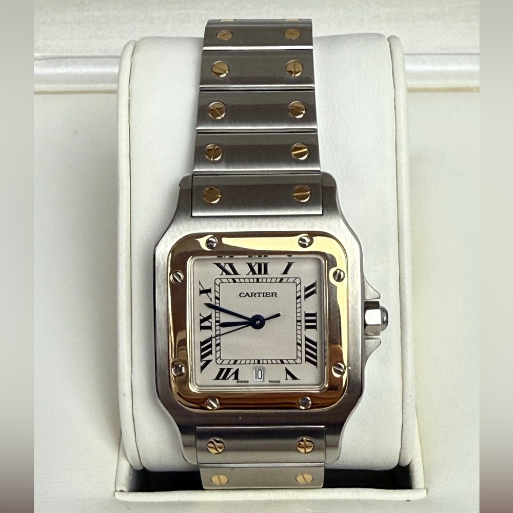 Authentic Excellent Preloved Cartier Santis Galbee Watch, Two-toned
